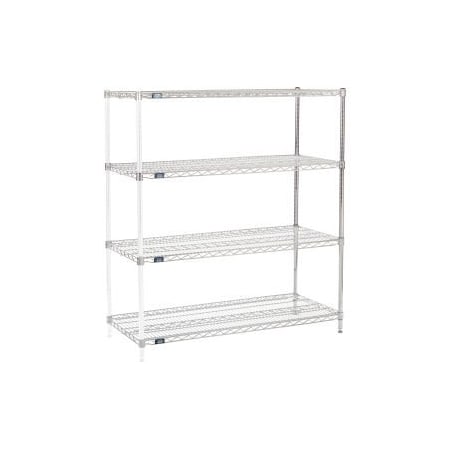 Global Equipment Nexel    Chrome Wire Shelving Add-On - 48"W x 21"D x 54"H A21485C